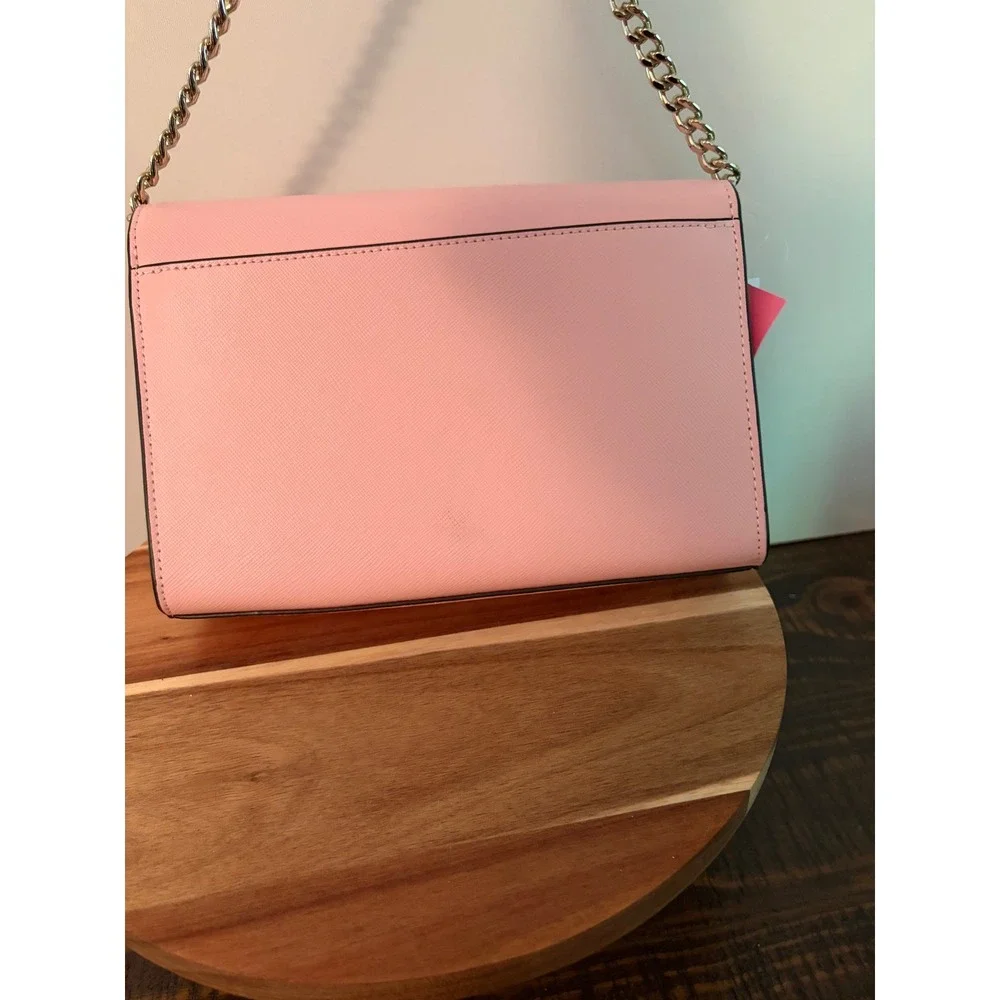 Kate Spade NY Chalk Pink Saffiano Leather Convertible Crossbody WKR00119 New Tag